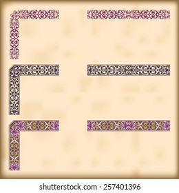 Corners and modular borders to create frames at any size