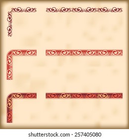 Corners and modular borders to create frames at any size 