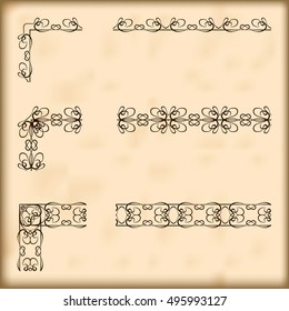 Corners and modular borders to create frames at any size
