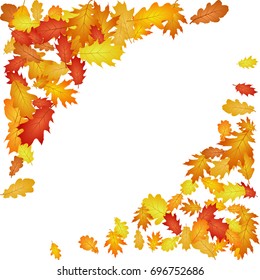 Vertical Borders Oak Leaf Abstract Background Stock Vector (Royalty ...