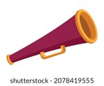 cornet carnival instrument isolated icon