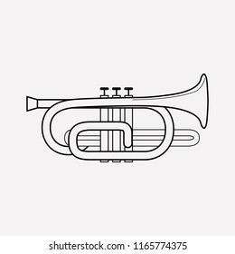 Cornet icon line element. Vector illustration of cornet icon line isolated on clean background for your web mobile app logo design.