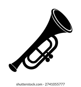 Cornet silhouette vector art illustration and minimal black and white design