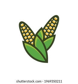 Cornfield logo. Greenfield logo. Vector logo design for agriculture