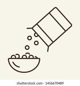 Cornflakes line icon. Fast, breakfast, crispy. Food concept. Vector illustration can be used for topics like food, culinary, nourishment