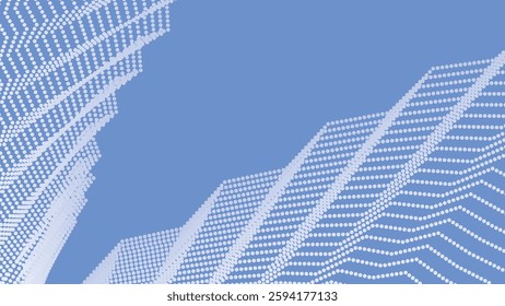 Cornflower blue with halftone abstract background for backdrop or presentation