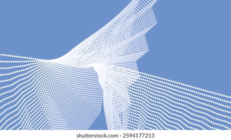 Cornflower blue with halftone abstract background for backdrop or presentation