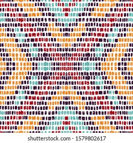 Cornflower Ogee Tile. Blue Tie Dye Vector Seamless Pattern. Indian Carpet Graphic Ornament. Cornflower Navajo Textile Wallpaper. Abstract Tile Indonesian.