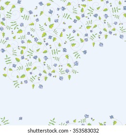 Cornflower pattern. Vector seamless texture