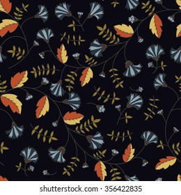 Cornflower pattern. Vector seamless texture