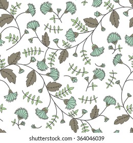 Cornflower pattern. Vector seamless texture