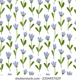 Cornflower seamless pattern. Millefleurs vector floral pattern