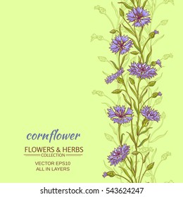 cornflower vertical vector pattern on color background