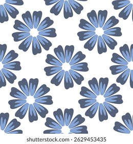 Cornflowers field flowers - vector seamless floral pattern in soft and natural colors blue, pink, beige. Natural and cute background. Fashion print with flowers for spring and summer decor
