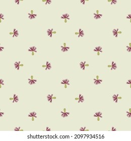 Cornflowers pattern seamless in freehand style. Spring flowers on colorful background. Vector illustration for textile prints, fabric, banners, backdrops and wallpapers.