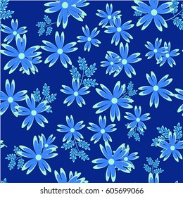 cornflowers seamless pattern