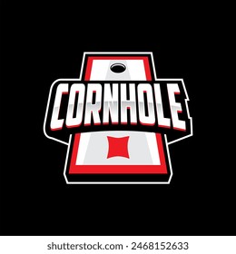 Cornhole Abzeichen Sport Logo Design