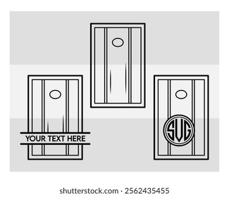 cornhole, Bean Bag Board, cornhole silhouette, sports, Cornhole Boards, Bean Bag, outline, Corn hole, vector, monogram, Split Monogram, Circle Monogram