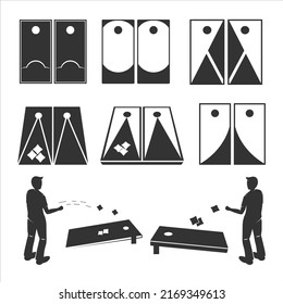 Cornhole Boards Vectors And Clip Art Design, Best Collection With Black Colour.