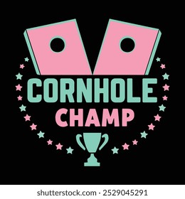 Cornhole Champion druckbares Vektordesign