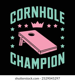 Diseño de Vector imprimible Cornhole Champion