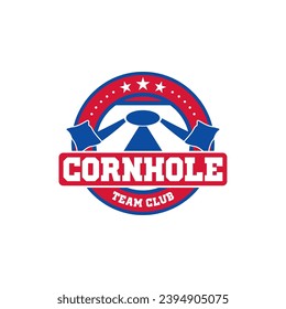 Cornhole Club Sports Team Championship Logo Template Vector