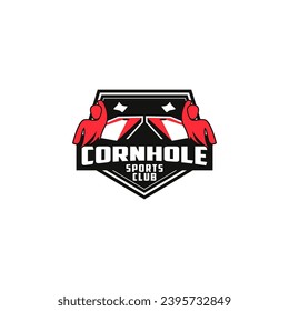 Cornhole Club Sports Team Championship Logo Template Vector