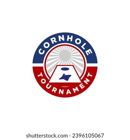 Cornhole Club Sports Team Championship Logo Template Vector