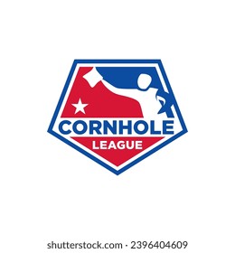 Cornhole Club Sports Team Championship Logo Template Vector