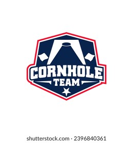 Cornhole Club Sports Team Championship Logo Template Vector