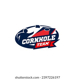 Cornhole Club Sports Team Championship Logo Template Vector