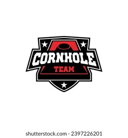 Cornhole Club Sports Team Championship Logo Template Vector