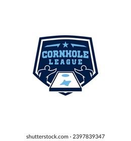 Cornhole Club Sports Team Championship Logo Template Vector