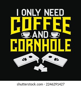 Cornhole Coffee diseño divertido de camisetas