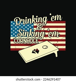 Cornhole Drinking Em Sinking Em svg design svg