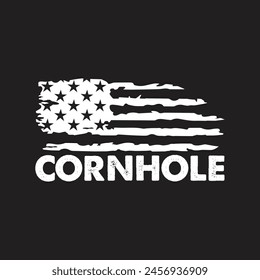 Cornhole funny flag vector design