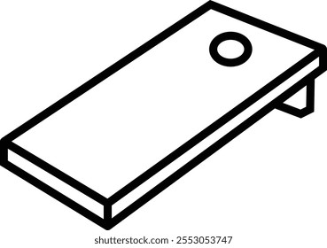 Cornhole Game Board  OutlineVector Illustration