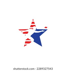 Cornhole Logo. Cornhole vector. Sport Logo. American Flag.