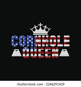 Cornhole Queen funny t-shirt design