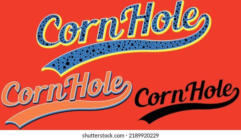 Cornhole retro font,Corn hole retro font,Corn hole vintage font.