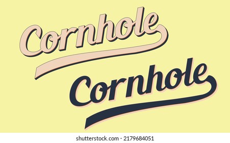 Cornhole retro font.Cornhole vintage font.