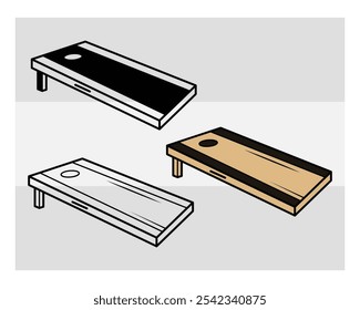 Cornhole, Cornhole Silhouette, Sports Cornhole Boards, Bean Bag Board, Corn hole, Bean Bag Game, Bean Bag Silhouette, Vector, Clipart, 