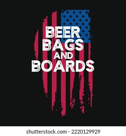 Cornhole T Shirt Beer Bags and Boards