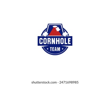 Cornhole Team Logo Design vector illustration.