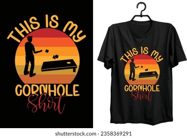 Cornhole T-shirt Design. Funny Gift Item Cornhole T-shirt Design For All Cornhole Lovers And Players