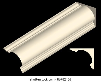 Cornice. Gypsum.