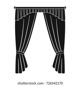 Cornice, single icon in black style.Cornice, vector symbol stock illustration web.