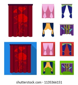 Cornices, garters, ribbon and other web icon in cartoon,flat style.Machine, textiles, furniture icons in set collection.
