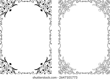 Cornici decorative in stile Art Nouveau mescolate a immagini contemporanee.(A size)