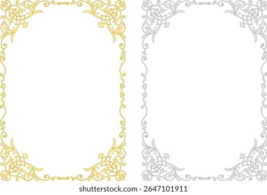 Cornici decorative in stile Art Nouveau mescolate a immagini contemporanee.(A size)
